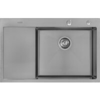 Кухонная мойка ARFEKA ECO AR 780*500 R SATIN - Изображение №2 — Chaika Market