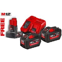 Аккумулятор с зарядным устройством Milwaukee M18 HNRG-122 4933464261 (2x12 Ач + 1x6 Ач/12-18В) — Chaika Market