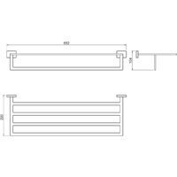 Полка для полотенца Aquatek Либра AQ4315MB - Изображение №2 — Chaika Market