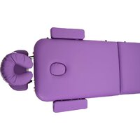 Массажный стол Atlas Sport складной 2-с 60 см деревянный (фиолетовый) - Изображение №2 — Chaika Market