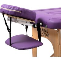 Массажный стол Atlas Sport складной 2-с 60 см деревянный (фиолетовый) - Изображение №8 — Chaika Market