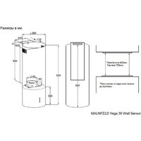 Кухонная вытяжка MAUNFELD Vega 39 Wall Sensor LED (черный) - Изображение №3 — Chaika Market