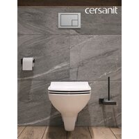 Унитаз подвесной Cersanit Carina New Clean On с инстал. Link Pro (с кнопкой Corner 64107 хром матовый) - Изображение №16 — Chaika Market
