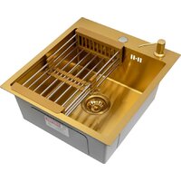 Кухонная мойка ARFEKA Eco AR мойка 450*500, коландер, дозатор Gold - Изображение №3 — Chaika Market