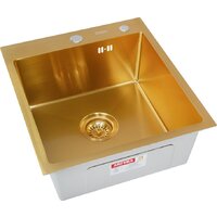 Кухонная мойка ARFEKA Eco AR мойка 450*500, коландер, дозатор Gold - Изображение №4 — Chaika Market